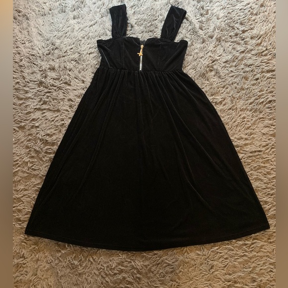 Disturbia Heartless Zip Front Midi Dress sz 8 - Picture 1 of 11